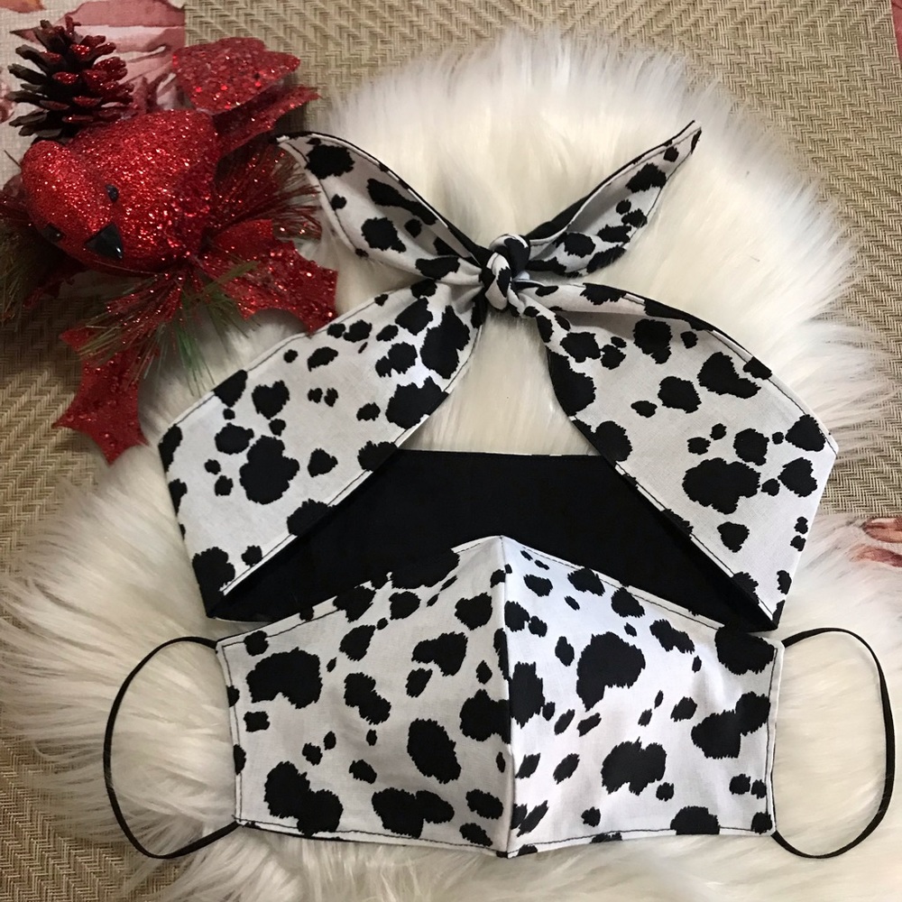 Cow Skin headband/Face Mask